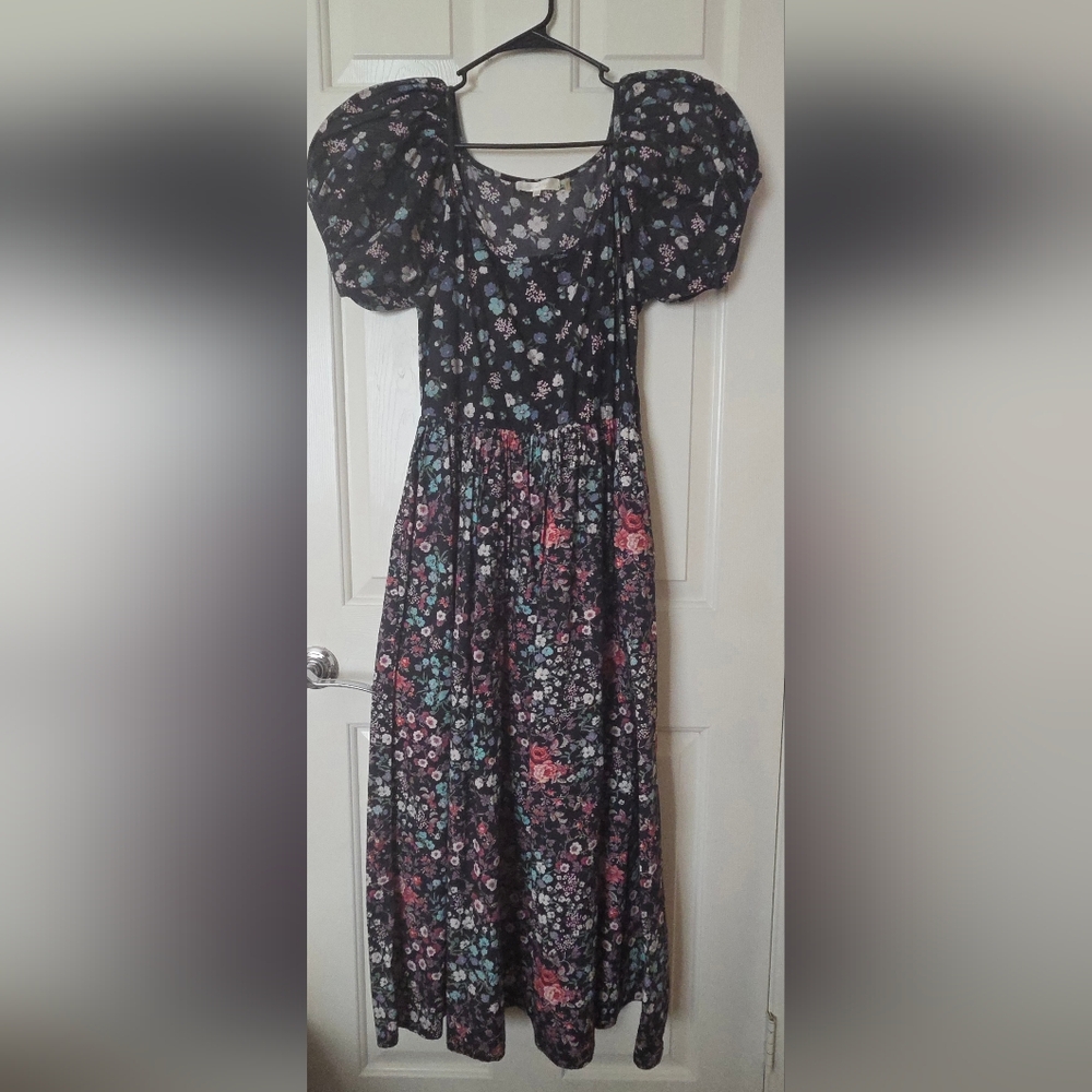 LoveShackFancy Lais Floral Puff Sleeve Dress.